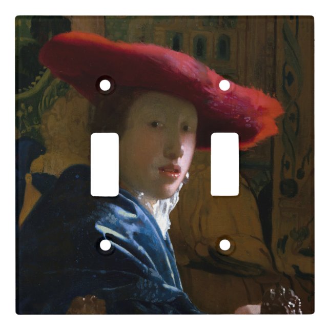Johannes Vermeer - Girl with a Red Hat Light Switch Cover (Front)