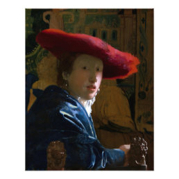 Johannes Vermeer - Girl with a Red Hat Photo Print