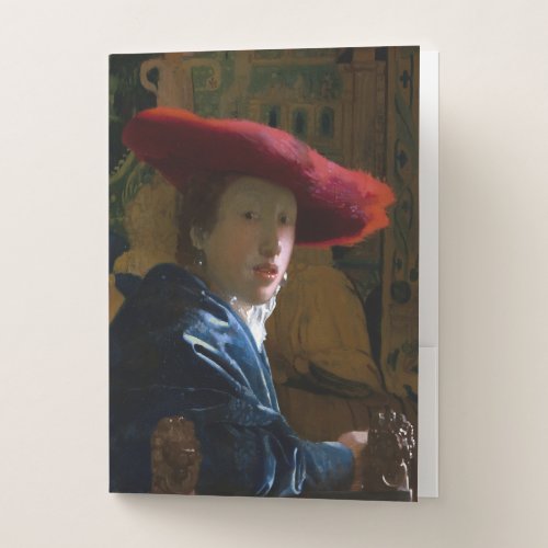 Johannes Vermeer _ Girl with a Red Hat Pocket Folder