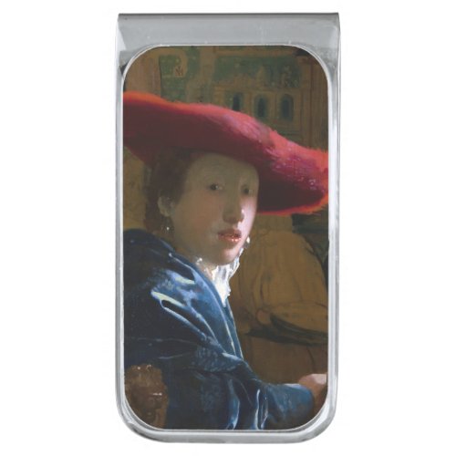 Johannes Vermeer _ Girl with a Red Hat Silver Finish Money Clip