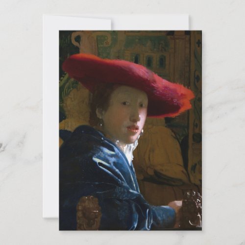 Johannes Vermeer _ Girl with a Red Hat Thank You Card