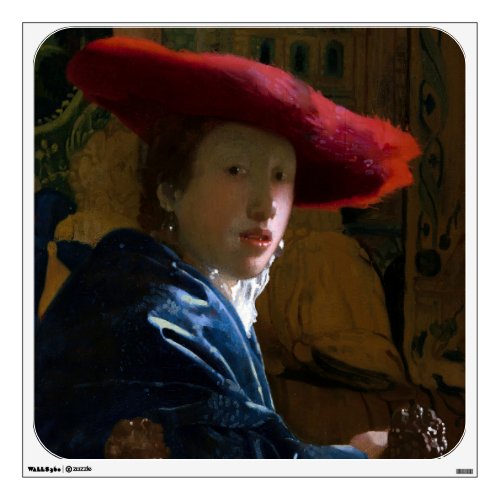 Johannes Vermeer _ Girl with a Red Hat Wall Decal