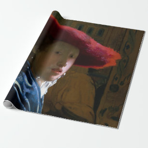 Johannes Vermeer - Girl with a Red Hat Wrapping Paper