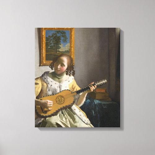 Johannes Vermeer _ Guitar Player Canvas Print