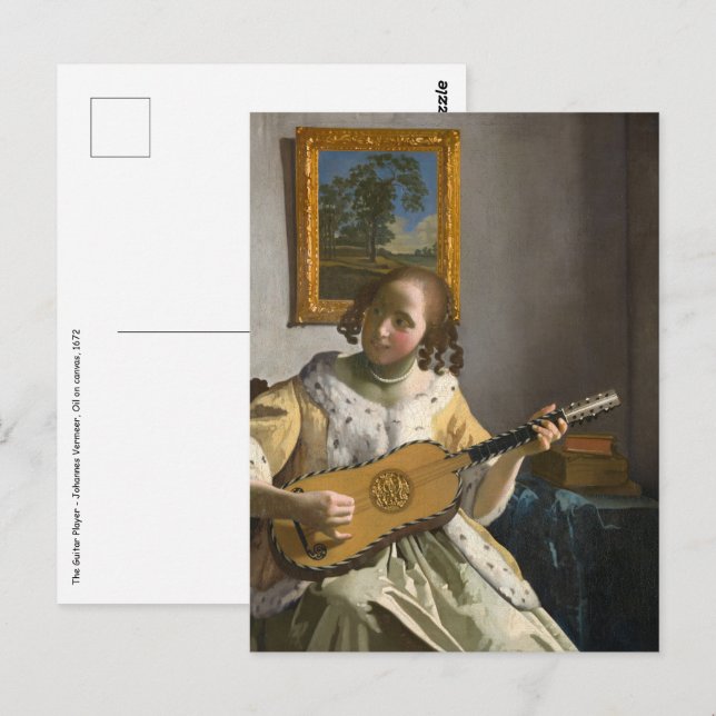 Johannes Vermeer - Guitar Player Postcard (Front/Back)
