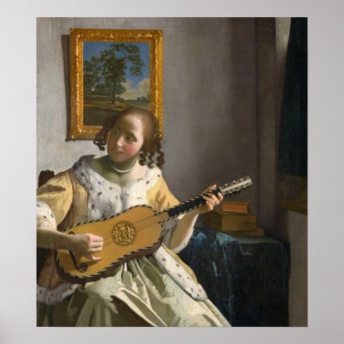 Johannes Vermeer _ Guitar Player Poster