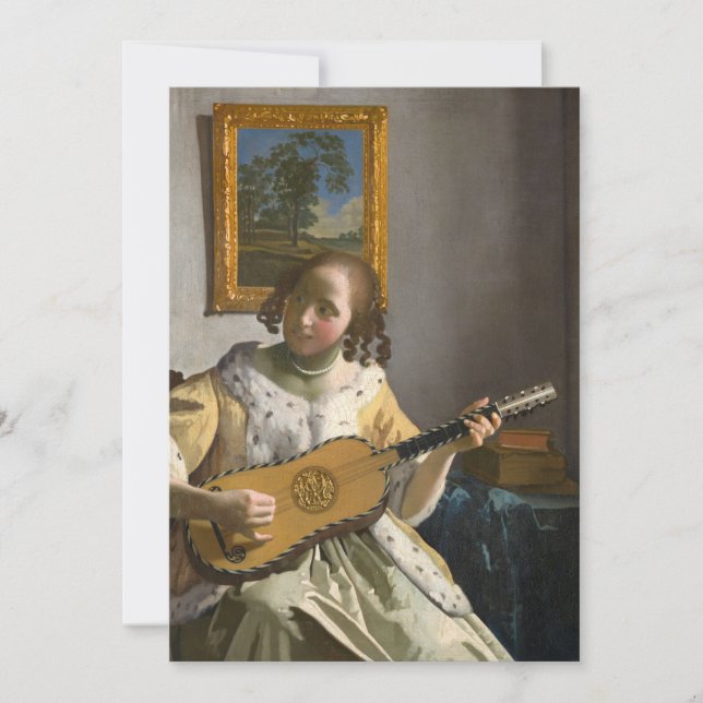 Johannes Vermeer - Guitar Player Thank You Card (Front)