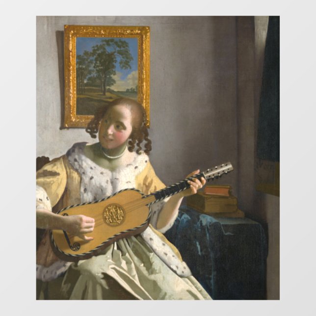 Johannes Vermeer - Guitar Player Window Cling (Sheet)