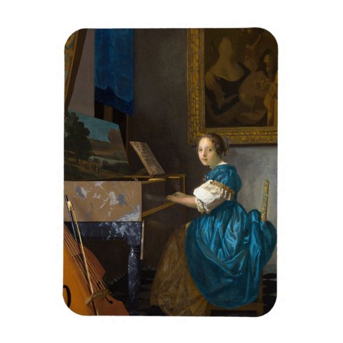 Johannes Vermeer _ Lady Seated at a Virginal Magnet