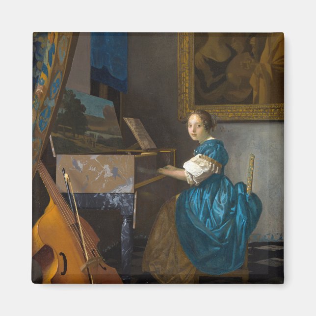 Johannes Vermeer - Lady Seated at a Virginal Magnet (Front)