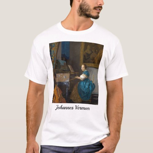 Johannes Vermeer _ Lady Seated at a Virginal T_Shirt