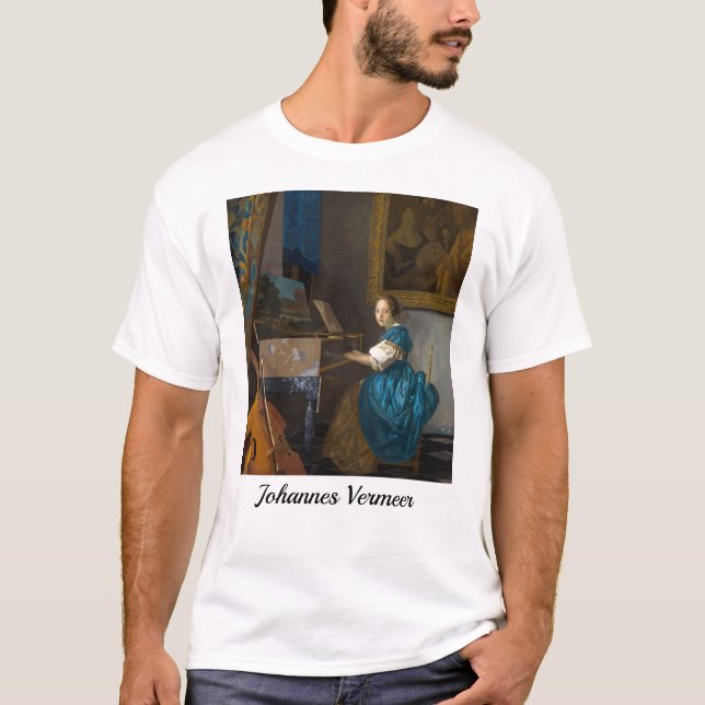 Johannes Vermeer - Lady Seated at a Virginal T-Shirt (Front)