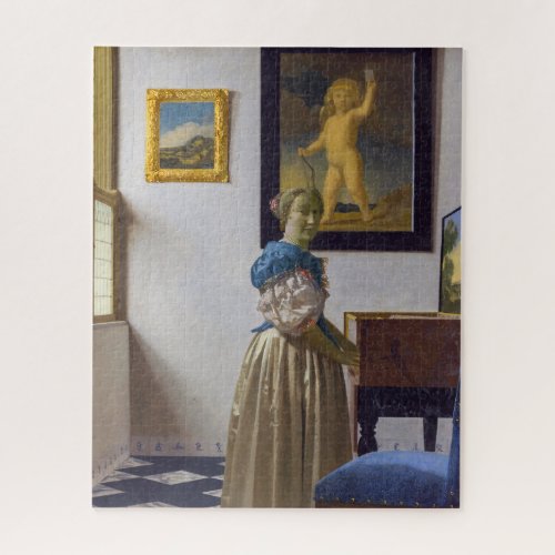 Johannes Vermeer _ Lady Standing at a Virginal Jigsaw Puzzle