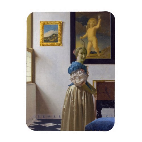 Johannes Vermeer _ Lady Standing at a Virginal Magnet