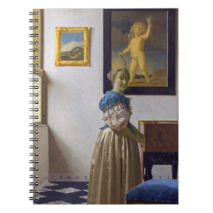 Johannes Vermeer - Lady Standing at a Virginal Notebook