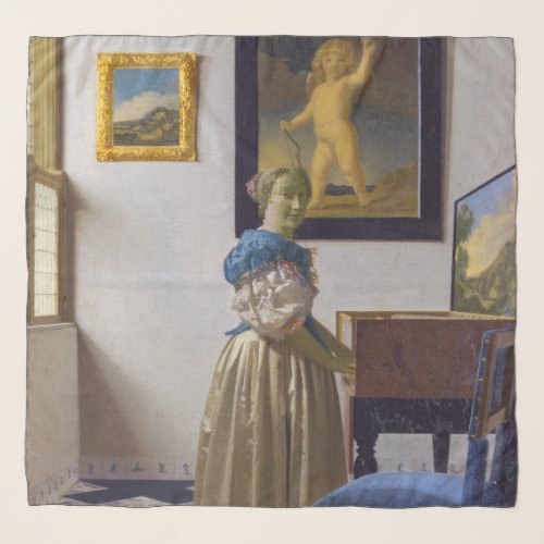 Johannes Vermeer _ Lady Standing at a Virginal Scarf