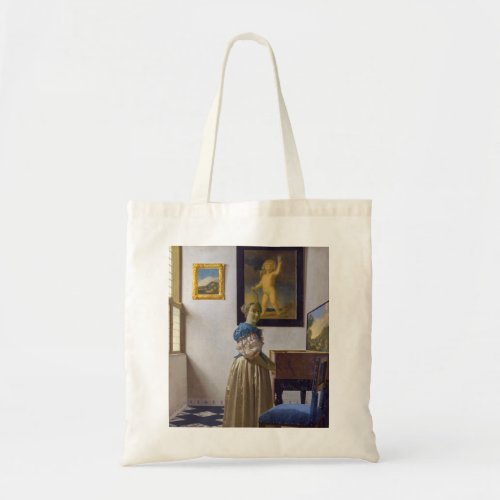 Johannes Vermeer _ Lady Standing at a Virginal Tote Bag