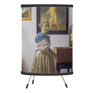 Johannes Vermeer - Lady Standing at a Virginal Tripod Lamp
