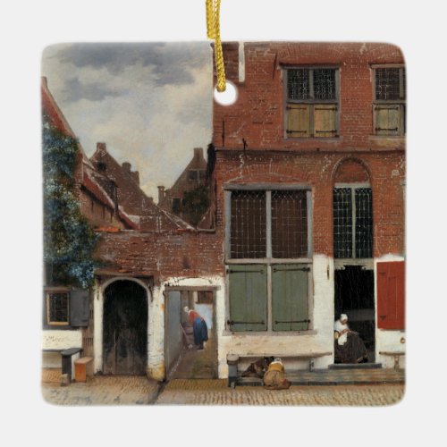 Johannes Vermeer _ Little Street Ceramic Ornament