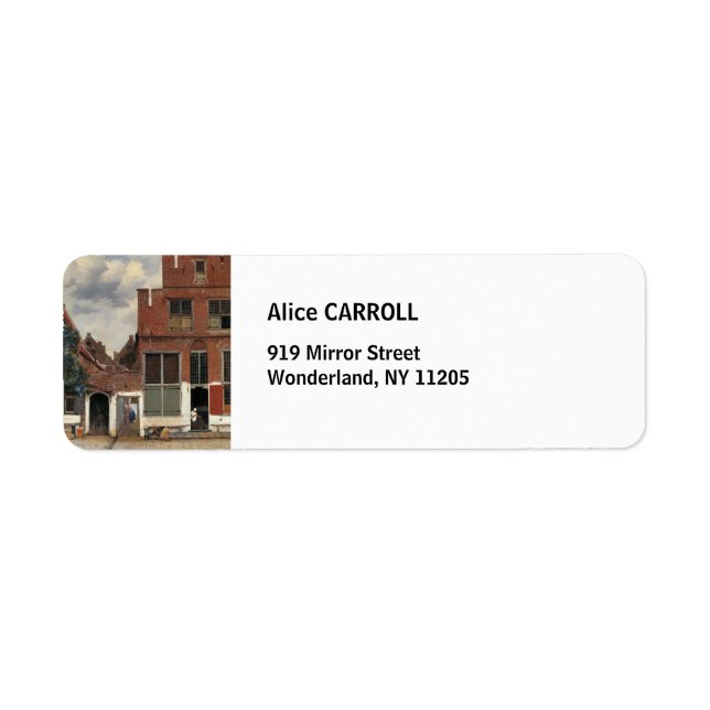 Johannes Vermeer - Little Street Label (Front)