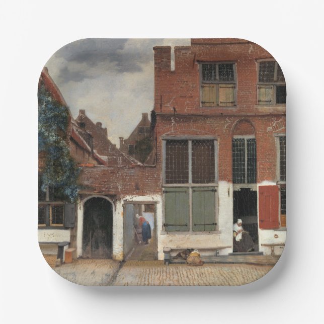 Johannes Vermeer - Little Street Paper Plates (Front)