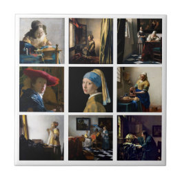 Johannes Vermeer - Masterpieces Grid Ceramic Tile