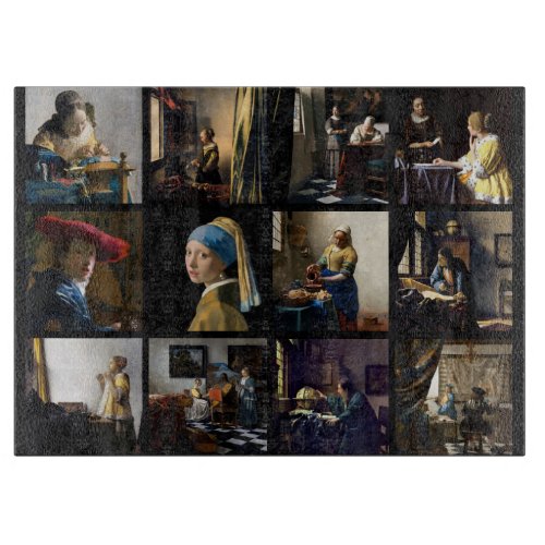 Johannes Vermeer _ Masterpieces Grid Cutting Board