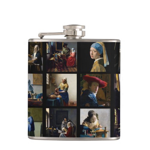 Johannes Vermeer _ Masterpieces Grid Flask
