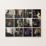 Johannes Vermeer - Masterpieces Grid Jigsaw Puzzle at Zazzle