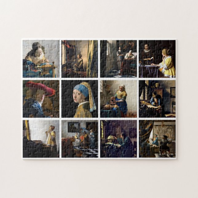 Johannes Vermeer - Masterpieces Grid Jigsaw Puzzle (Horizontal)