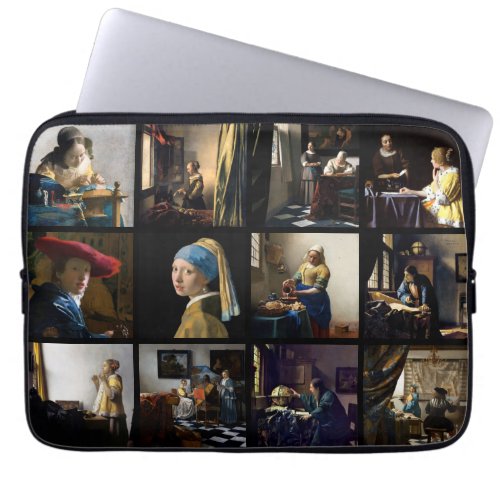 Johannes Vermeer _ Masterpieces Grid Laptop Sleeve