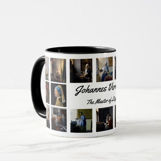 Johannes Vermeer - Masterpieces Grid Mug (Front Left)
