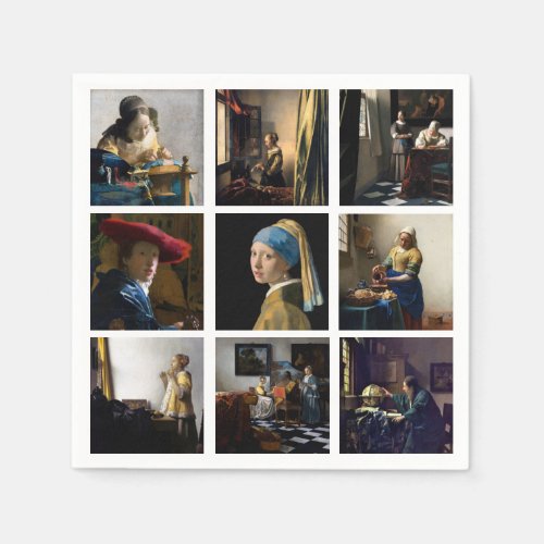 Johannes Vermeer _ Masterpieces Grid Napkins
