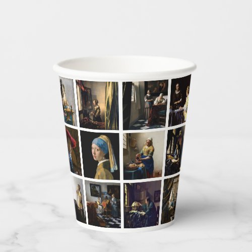 Johannes Vermeer _ Masterpieces Grid Paper Cups