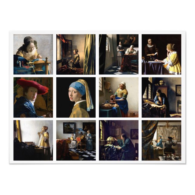 Johannes Vermeer - Masterpieces Grid Photo Print (Front)