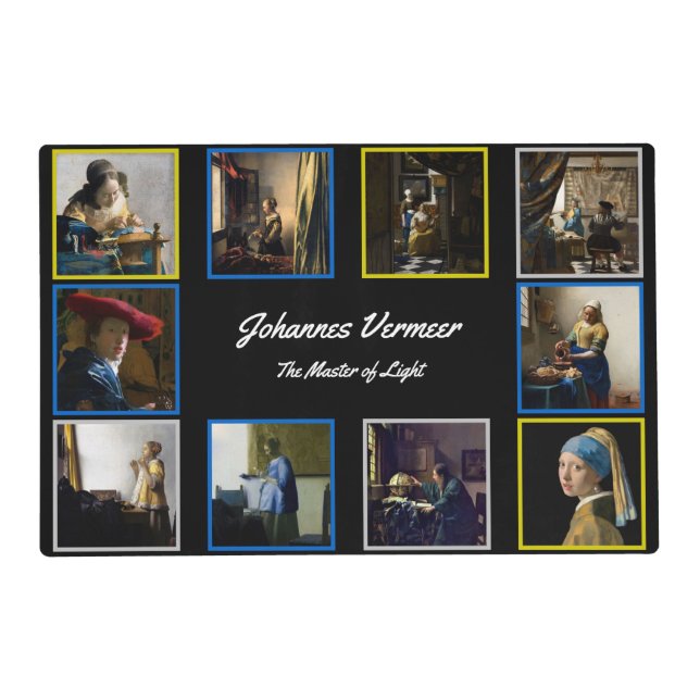 Johannes Vermeer - Masterpieces Grid Placemat (Front)