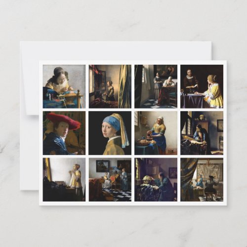 Johannes Vermeer _ Masterpieces Grid Thank You Card