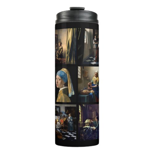 Johannes Vermeer _ Masterpieces Grid Thermal Tumbler