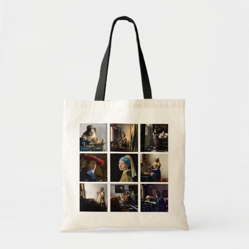 Johannes Vermeer _ Masterpieces Grid Tote Bag