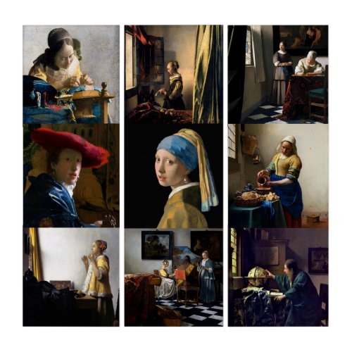 Johannes Vermeer _ Masterpieces Grid Triptych