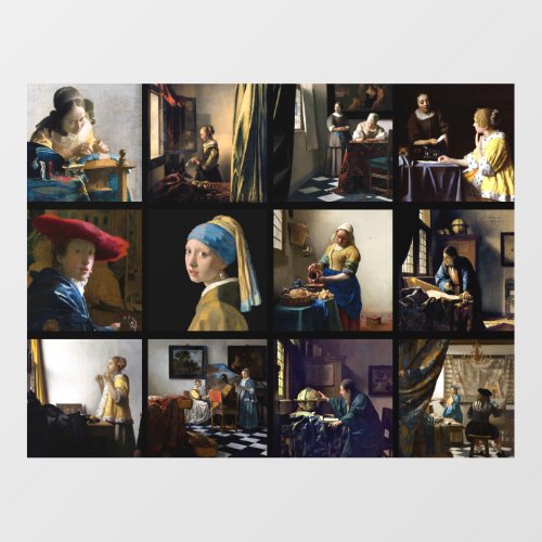 Johannes Vermeer _ Masterpieces Grid Wall Decal