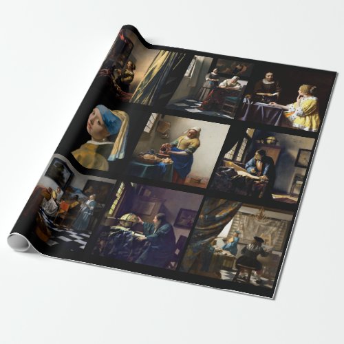 Johannes Vermeer _ Masterpieces Mosaic Wrapping Paper