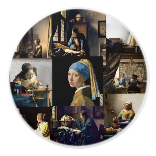 Johannes Vermeer _ Masterpieces Patchwork Ceramic Knob