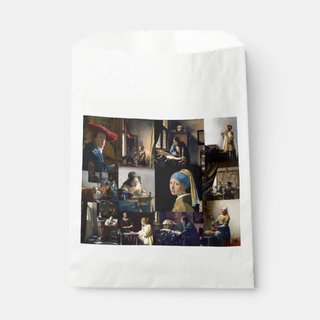 Johannes Vermeer - Masterpieces Patchwork Favor Bag (Front)
