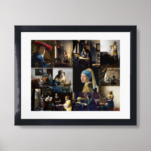 Johannes Vermeer - Masterpieces Patchwork Framed Art