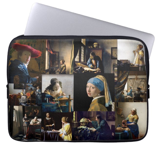 Johannes Vermeer - Masterpieces Patchwork Laptop Sleeve (Front)