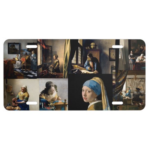 Johannes Vermeer _ Masterpieces Patchwork License Plate