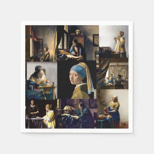 Johannes Vermeer _ Masterpieces Patchwork Napkins