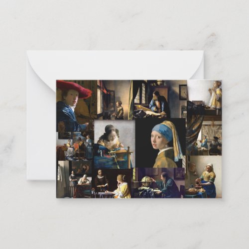 Johannes Vermeer _ Masterpieces Patchwork Note Card
