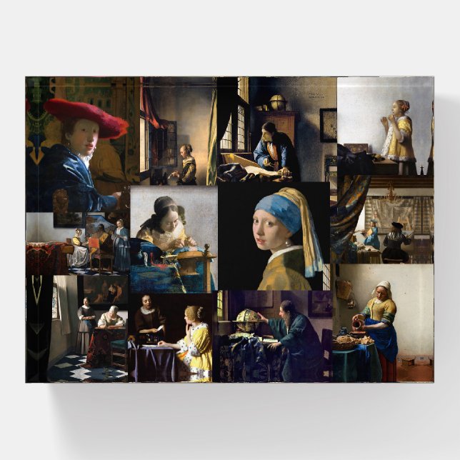 Johannes Vermeer - Masterpieces Patchwork Paperweight (Front)